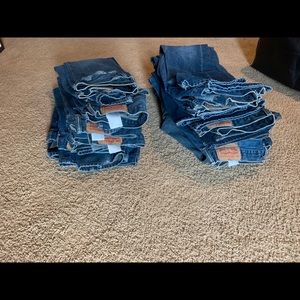 18 pairs of Levi 527 jeans
